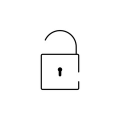Poster - unlock icon. Element of security icon. Thin line icon for website design and development, app development. Premium icon