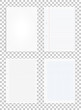 © Lifestyle Graphic - Set of white paper sheets on transparent background. Office supply object for business background. Vector.