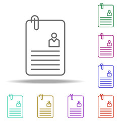 Poster - curriculum vitae icon. Elements of Web in multi color style icons. Simple icon for websites, web design, mobile app, info graphics