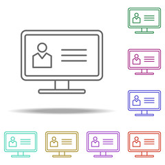 Poster - profile information icon. Elements of Web in multi color style icons. Simple icon for websites, web design, mobile app, info graphics