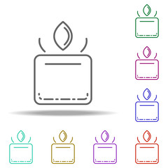Poster - candle icon. Elements of Beauty, make up, cosmetics in multi color style icons. Simple icon for websites, web design, mobile app, info graphics