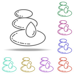 Poster - spa stones icon. Elements of Beauty, make up, cosmetics in multi color style icons. Simple icon for websites, web design, mobile app, info graphics