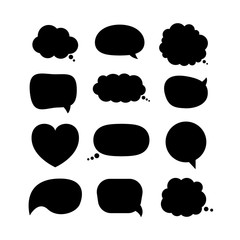 Set of speech bubbles design elements