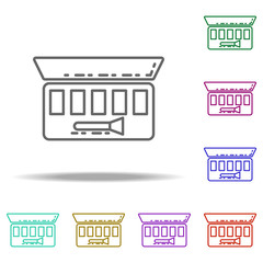 Poster - eye shadow icon. elements of beauty, make up, cosmetics in multi color style icons. simple icon for 