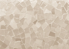 Broken Tiles Mosaic Seamless Pattern. Cream And Brown The Tile Wall High Resolution Real Photo Or Brick Seamless And Texture Interior Background.