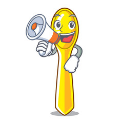 Sticker - With megaphone character spoon plastic for kid meal