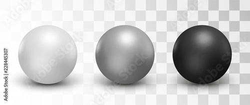 Fotografía Set of vector spheres and balls on a white background