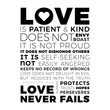 © lukpedclub - Biblical phrase from 1 corinthians 13:8, love never fails