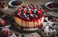 Cheesecake Covered With Mixed Berries