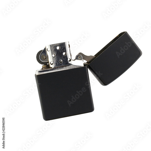 Cuadros en Lienzo Black lighters isolated on a white background.