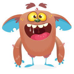 Cartoon troll illustration. Vector isolated