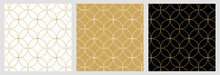 Seamless Abstract Modern Geometric Circle Line Pattern For Elegant Golden Christmas Background