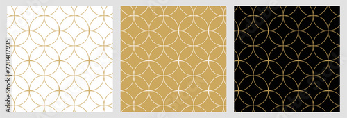Fotografía Seamless abstract modern geometric circle line pattern for elegant golden christ