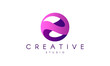 Logo in Sphere Shape. Sphere vector design. Emblem for Media, Fashion, Cosmetics