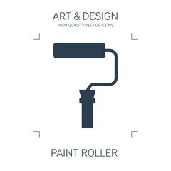 Poster - paint roller icon