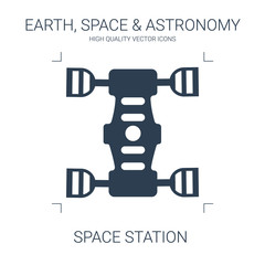 Sticker - space station icon