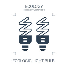 Wall Mural - ecologic light bulb icon