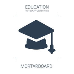 Wall Mural - mortarboard icon