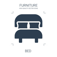 Canvas Print - bed icon