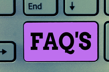 Text sign showing Faq s is. Conceptual photo list of questions and answers relating to a particular subject.