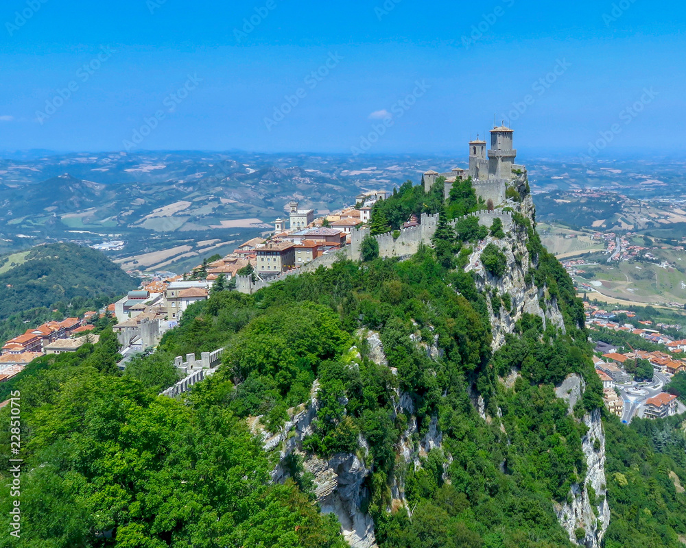 Obraz na płótnie San Marino Castle, Republic of San Marino w salonie