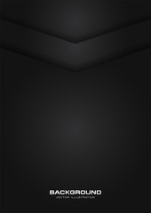 Poster - abstract arrow metallic black color black frame layout modern tech design vector template background