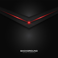 Fototapete - abstract metallic red shiny color black frame layout modern tech design vector template background