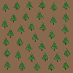 Poster - Tree pine background pattern