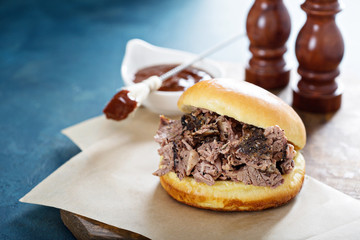 Bbq brisket sandwich