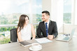 © AntonioDiaz - Business Partners Getting Attracted Towards Each Other In Meeting