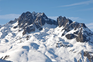 Sticker - Alpes France paysage montagne hiver neige