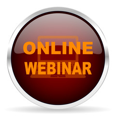 Aufkleber - online training webinar education computer silver metallic vector icon