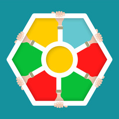Poster - Vector abstract object. Vector concept for  printed materials, website, promotional materials.