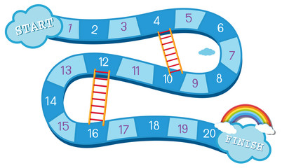 Wall Mural - Board game sky template