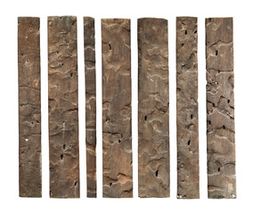 Wall Mural - wood plank weathered (with clipping path) isolated on white background