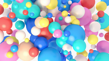 3d rendering picture of colorful balls.