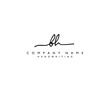 © ARTLERY DESIGN - B H Initial handwriting logo