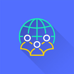 Poster - network - vector icon for graphic and web design.