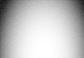 Poster - Dotwork gradient background, black and white scattered stipple dots