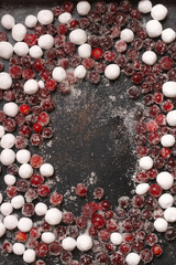 Wall Mural - Fresh and sugared cranberries