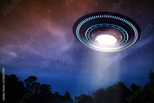 ufo or alien spaceship Wallpaper Mural