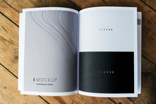 Wave Texture Magazine Page Mockup
