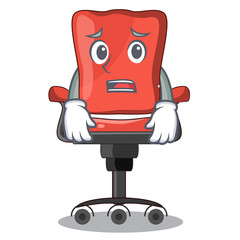 Poster - Afraid cartoon desk chair in modern living room