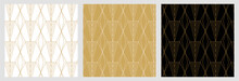 Seamless  Abstract Pattern For Christmas Background With Elegant Golden Vector Lines