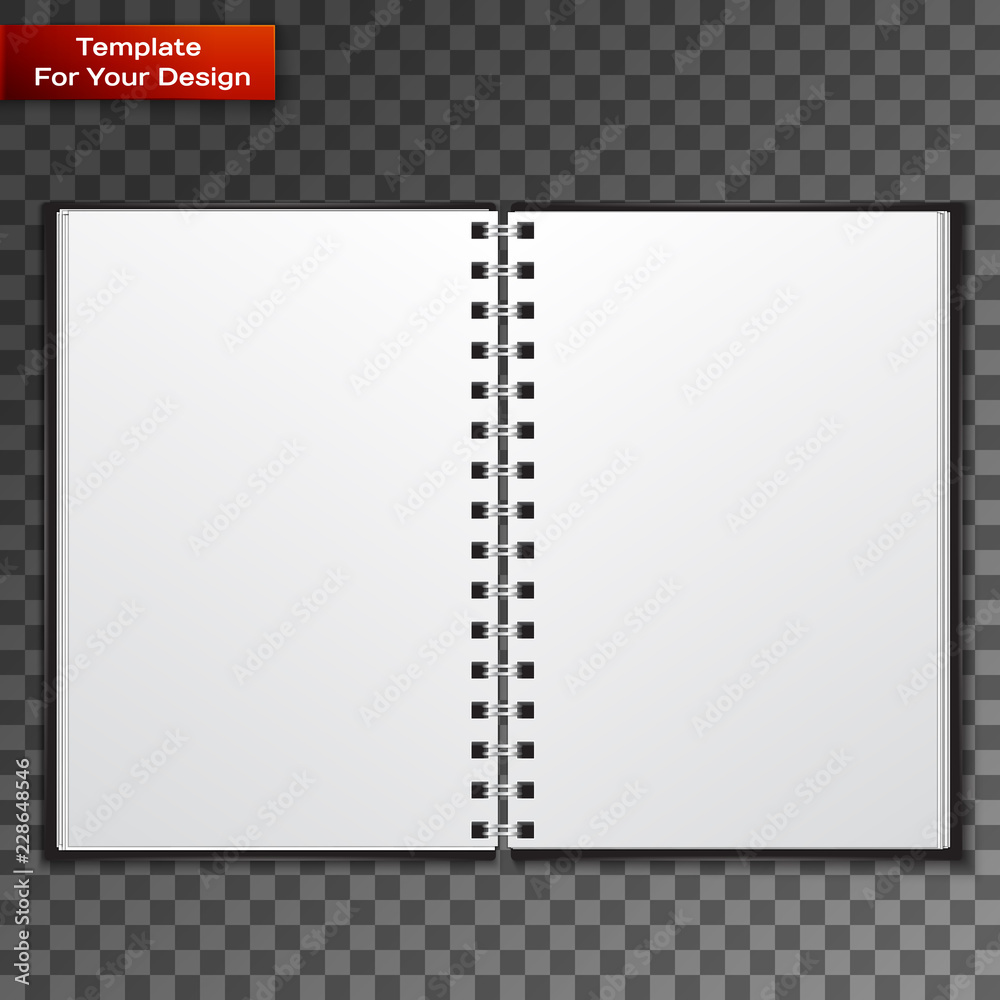 Notebook on transparent background Stock Vector | Adobe Stock