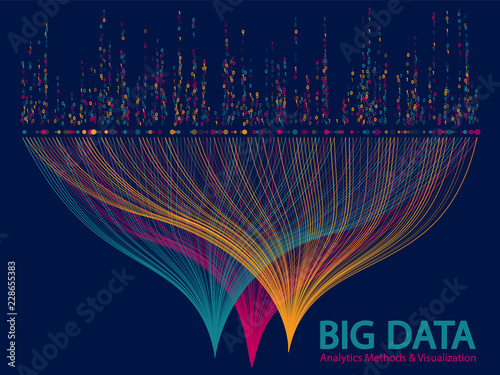 Fotografía Big data visualization concept vector.