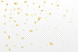 © Daniel Berkmann - golden shiny confetti falling on transparent background
