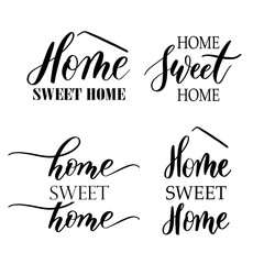 Wall Mural - Home sweet home - Hand drawn set lettering vector for print, te