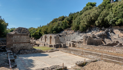 Wall Mural - Roman forum in  Butrint ancient city in Albania