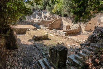 Wall Mural - Roman forum in  Butrint ancient city in Albania